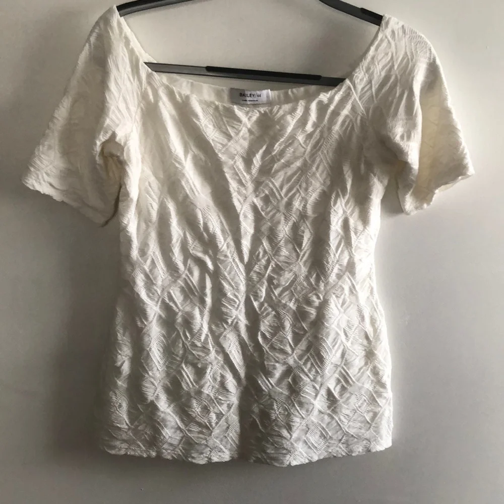 Bailey44 Cream Fitted Ribbed Blouse - Picture 1 of 4